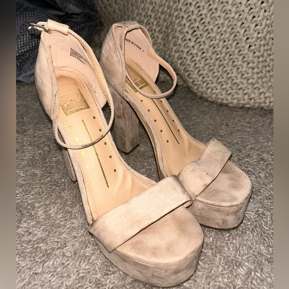 Chunky Nude Heels